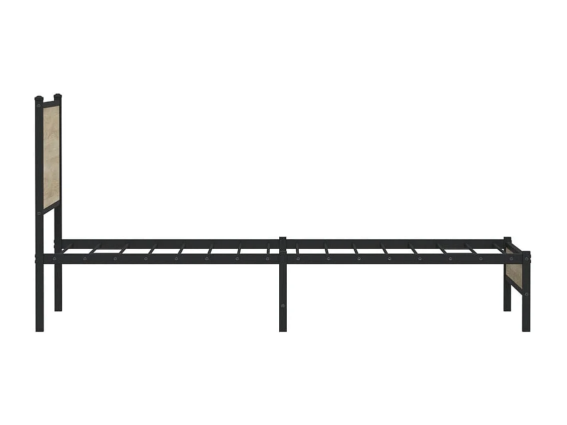 Cadre de lit en métal sans matelas chêne sonoma 100x200 cm