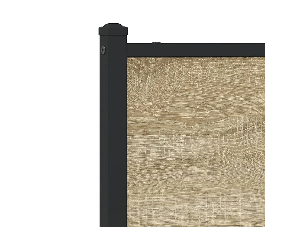 Cadre de lit en métal sans matelas chêne sonoma 100x200 cm