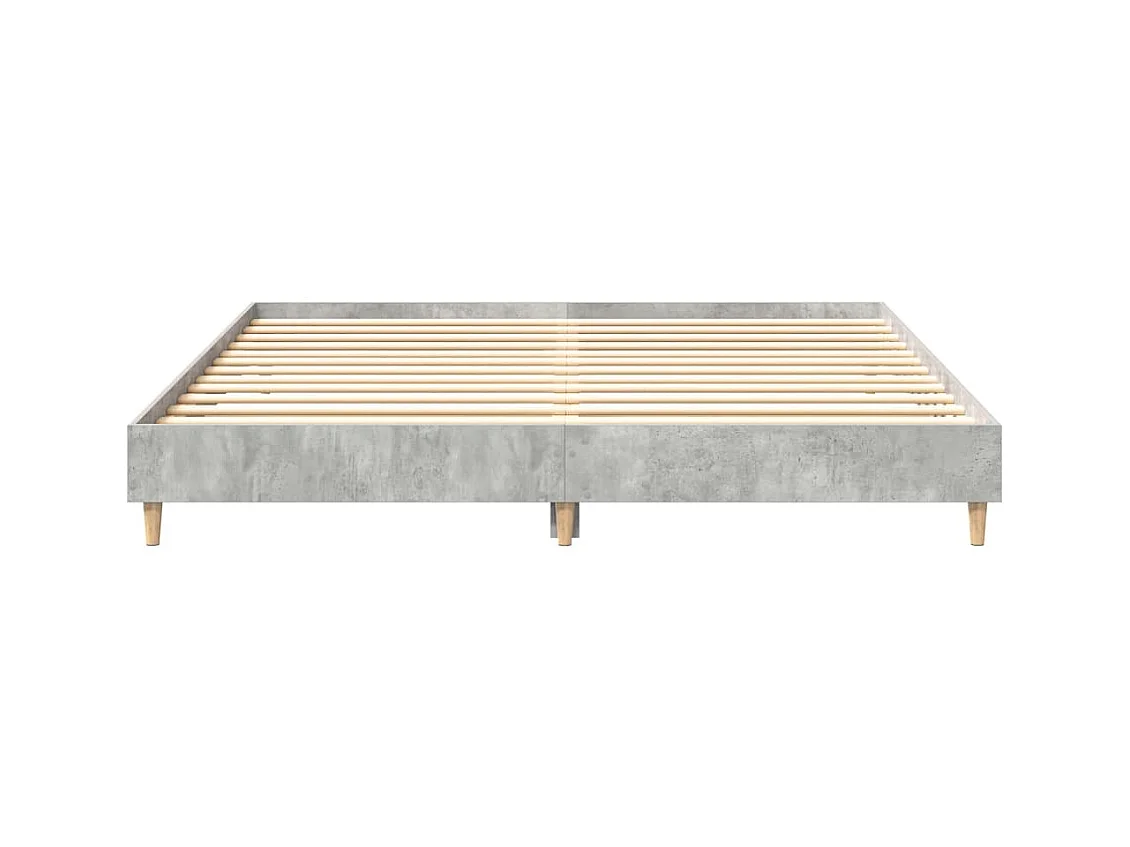 Estructura de cama sin colchón gris hormigón 180x200 cm