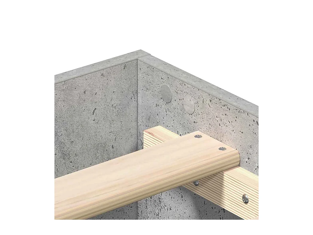 Estructura de cama sin colchón gris hormigón 180x200 cm