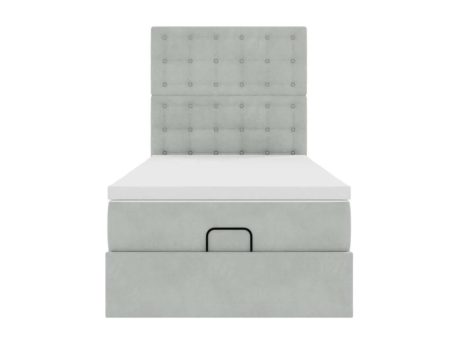 Estructura cama otomana colchones gris claro 90x200cm