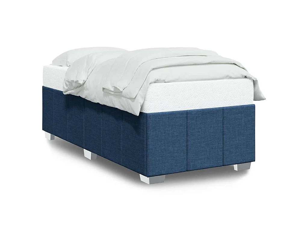 Bedframe zonder matras 100x200 cm stof blauw