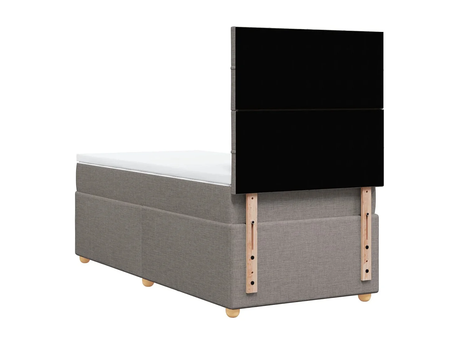 Boxspringbett mit Matratze Taupe 100x200 cm Stoff