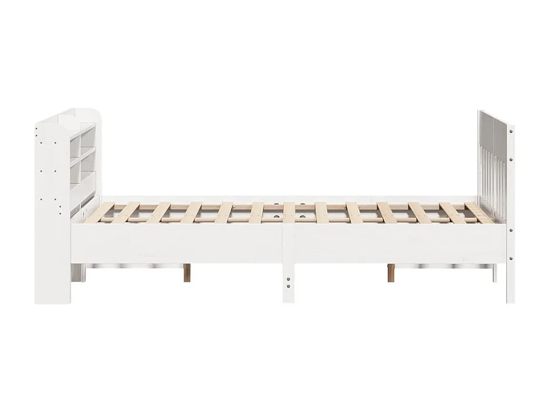 Estructura de cama sin colchón madera maciza de pino 160x200 cm