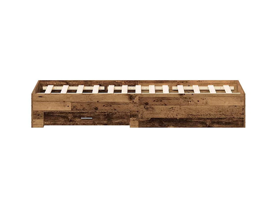 Bettgestell mit Schubladen Altholz 140 x 200 cm Holzwerkstoff