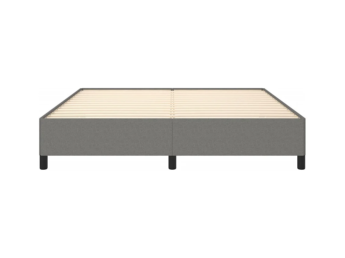 Cadre de lit sans matelas gris foncé 180x200 cm tissu