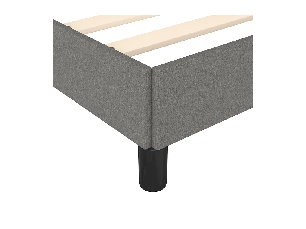 Cadre de lit sans matelas gris foncé 180x200 cm tissu