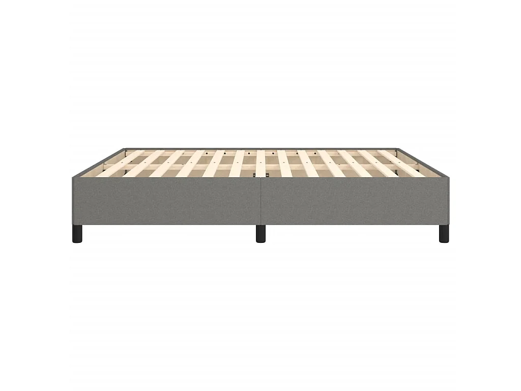 Cadre de lit sans matelas gris foncé 180x200 cm tissu