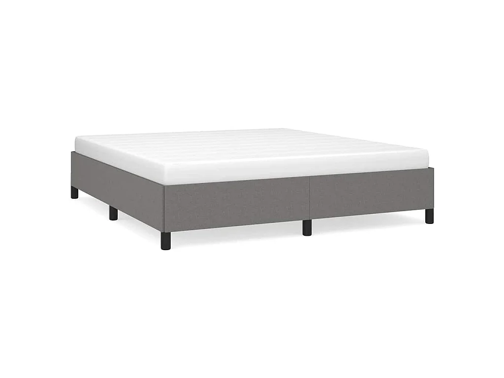 Bedframe zonder matras stof donkergrijs 180x200 cm