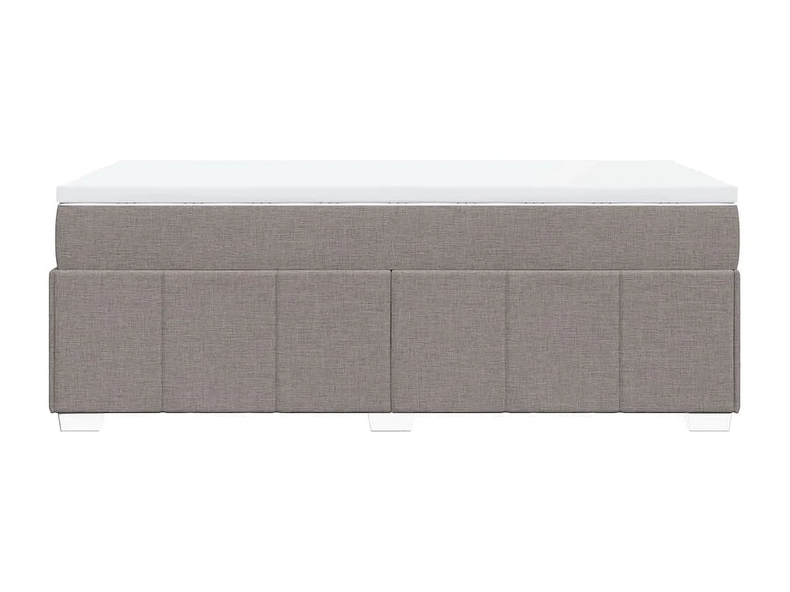 Boxspring met matras stof taupe 90x200 cm