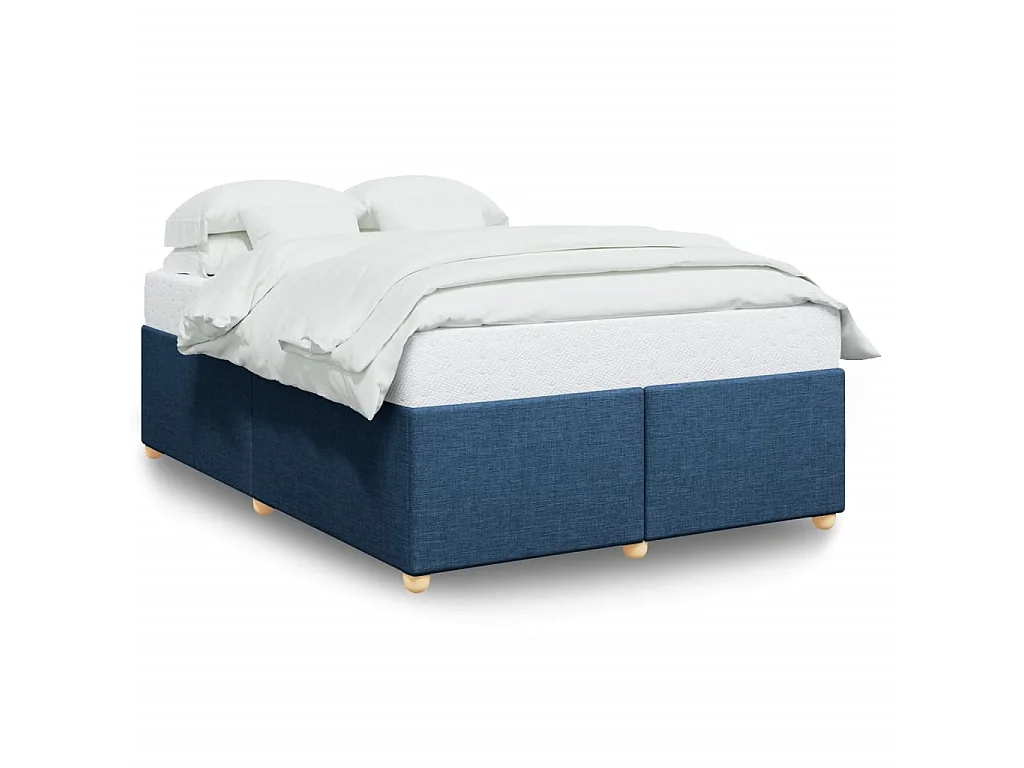 Bettgestell ohne Matratze Blau 140x190 cm Stoff