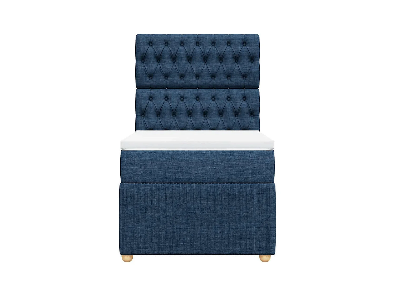 Boxspringbett mit Matratze Blau 100x200 cm Stoff
