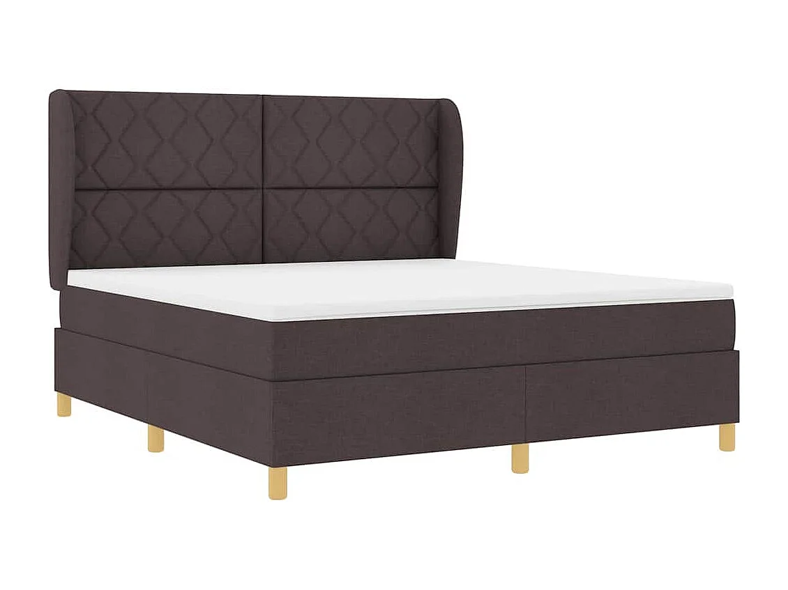 Letto con molle e materasso Grigio Scuro 90x190 cm Tessuto