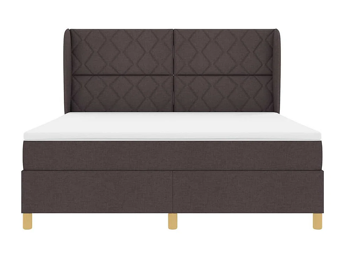 Letto con molle e materasso Grigio Scuro 90x190 cm Tessuto