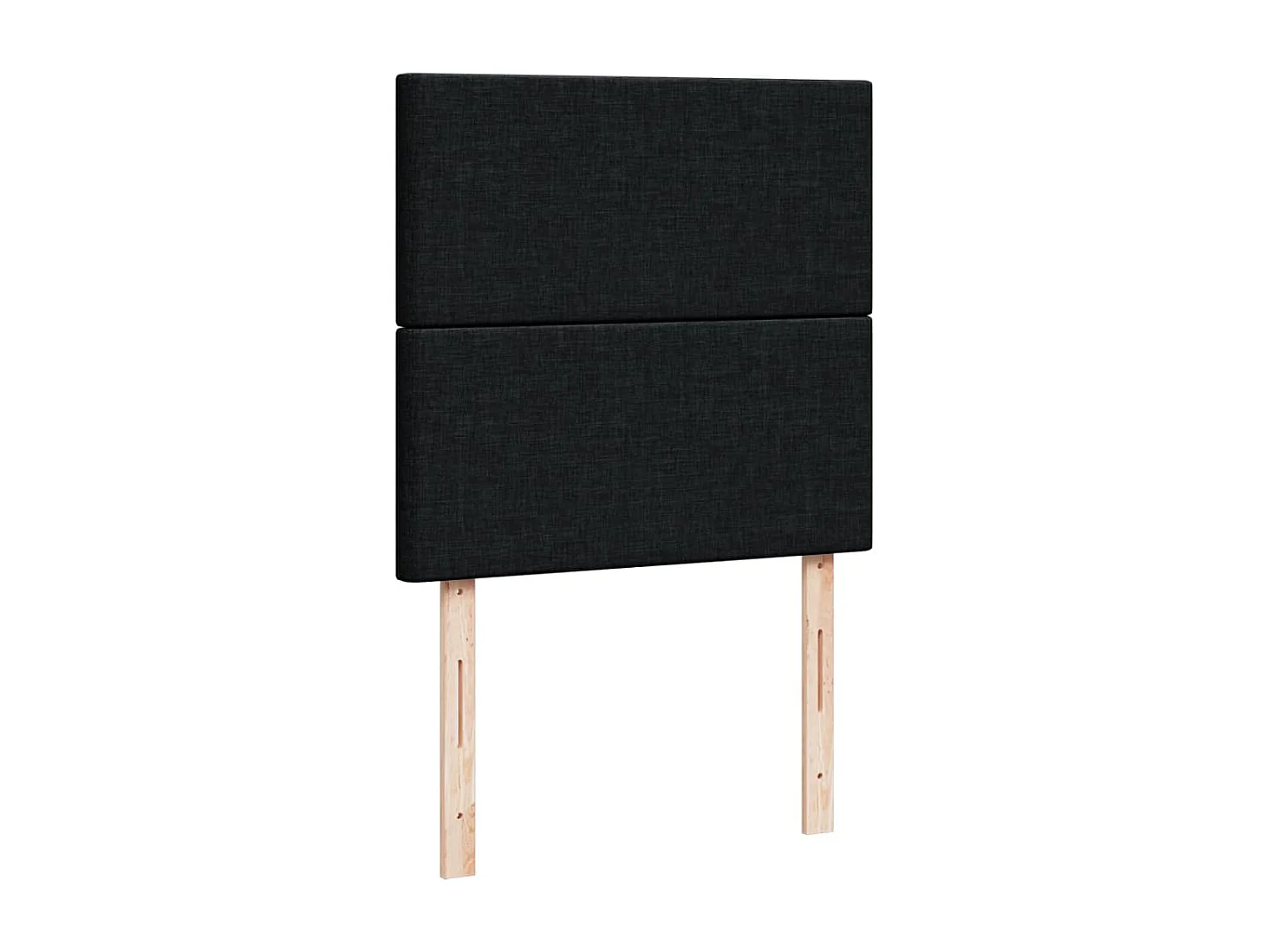 Sommier à lattes de lit avec matelas Noir 90x200 cm Tissu