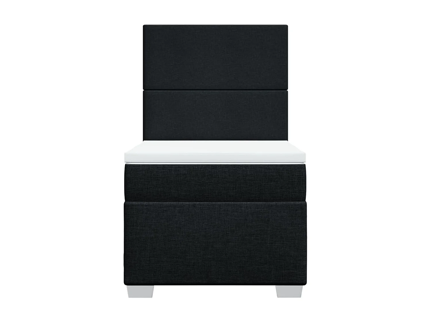 Giroletto a Molle con Materasso Nero 90x200 cm in Tessuto