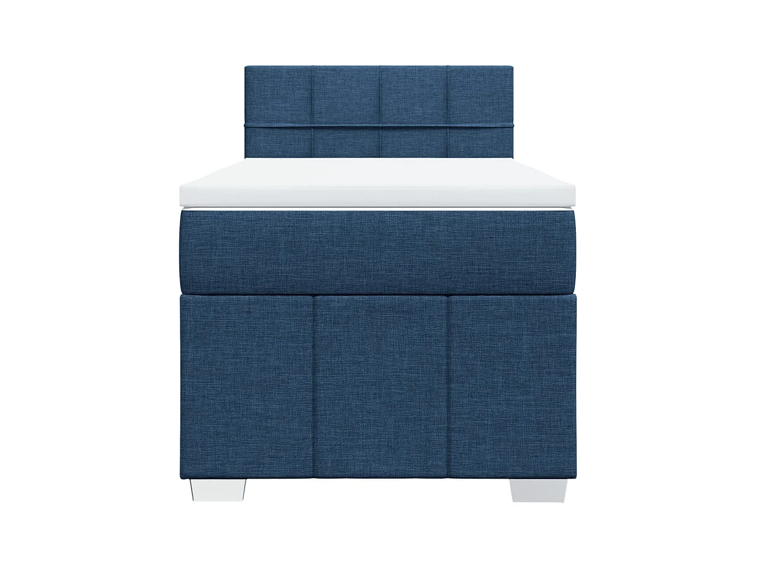 Sommier à lattes de lit avec matelas Bleu 90x200 cm Tissu