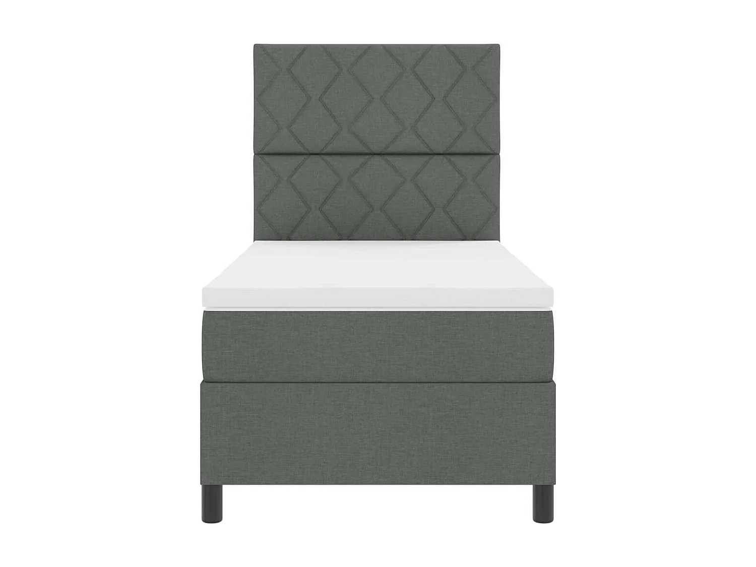 Cama Box com colchão Cinzento escuro 90 x 200 cm tecido