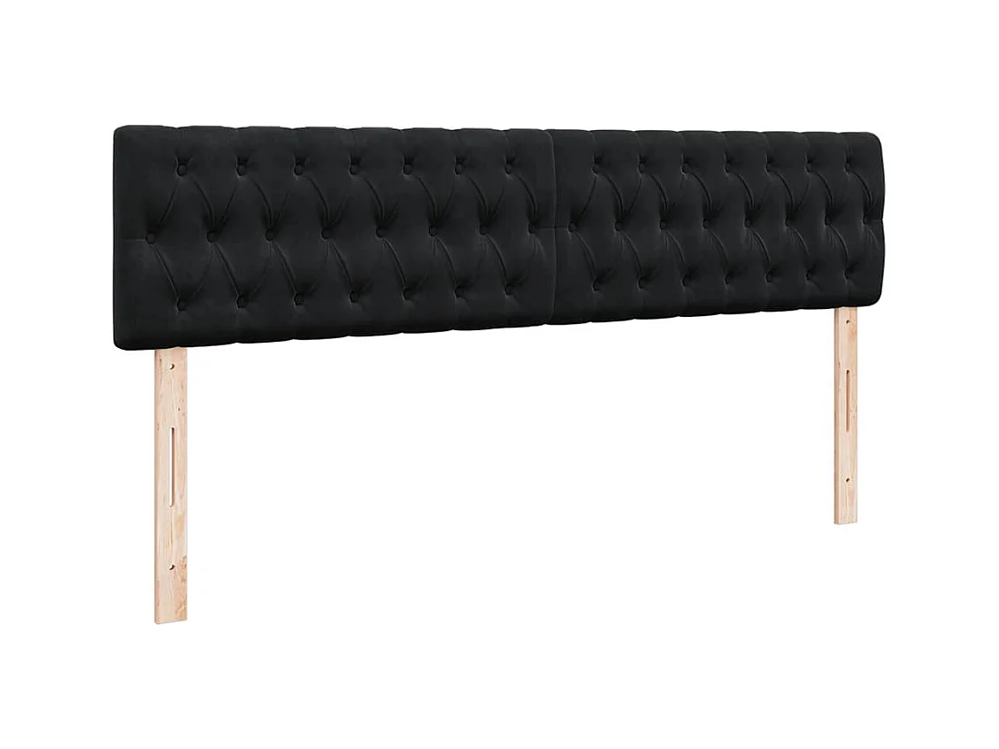 Ottoman-Bett mit Matratze & LEDs Schwarz 160x200 cm Samt