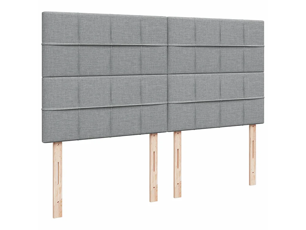 Sommier à lattes de lit avec matelas Gris clair 180x200cm Tissu