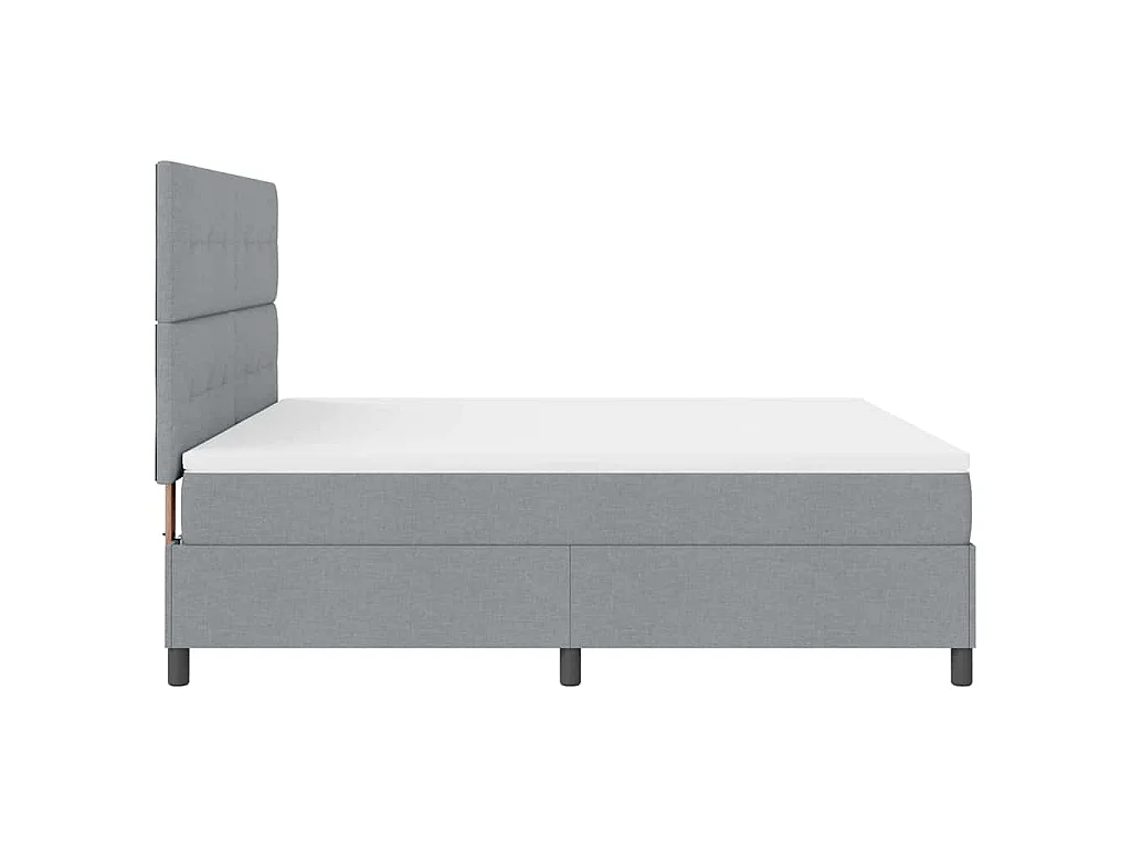 Boxspringbed met hoofdeinde Lichtgrijs 180 x 200 cm Stof