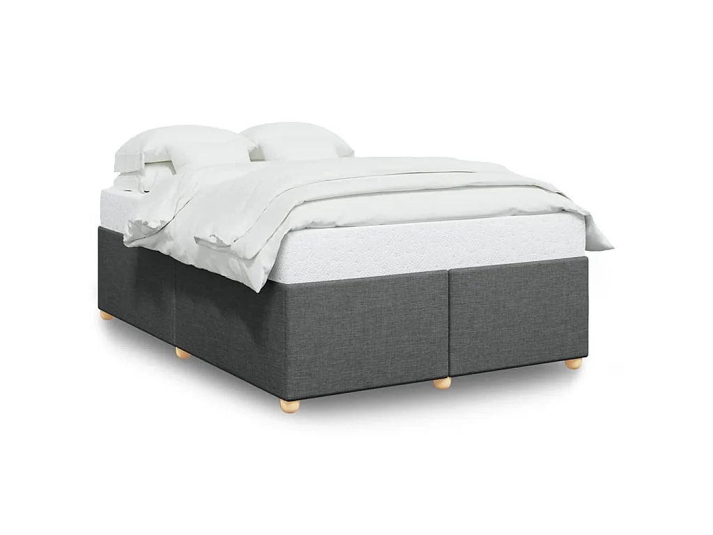 Bedframe zonder matras stof donkergrijs 140x190 cm