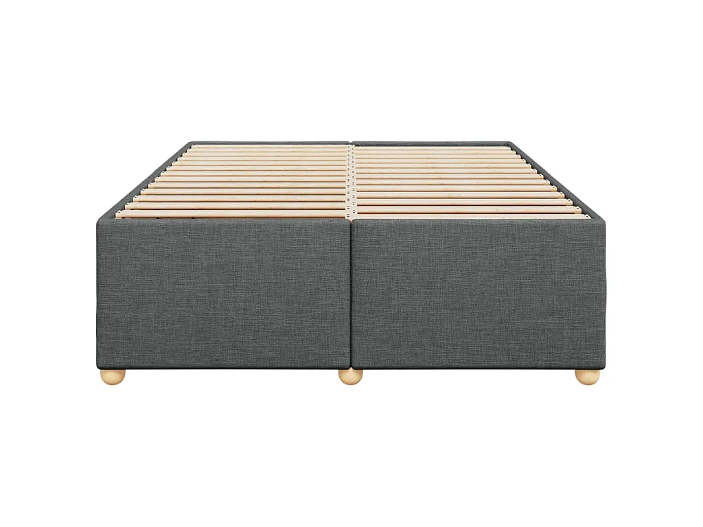 Bedframe zonder matras stof donkergrijs 140x190 cm
