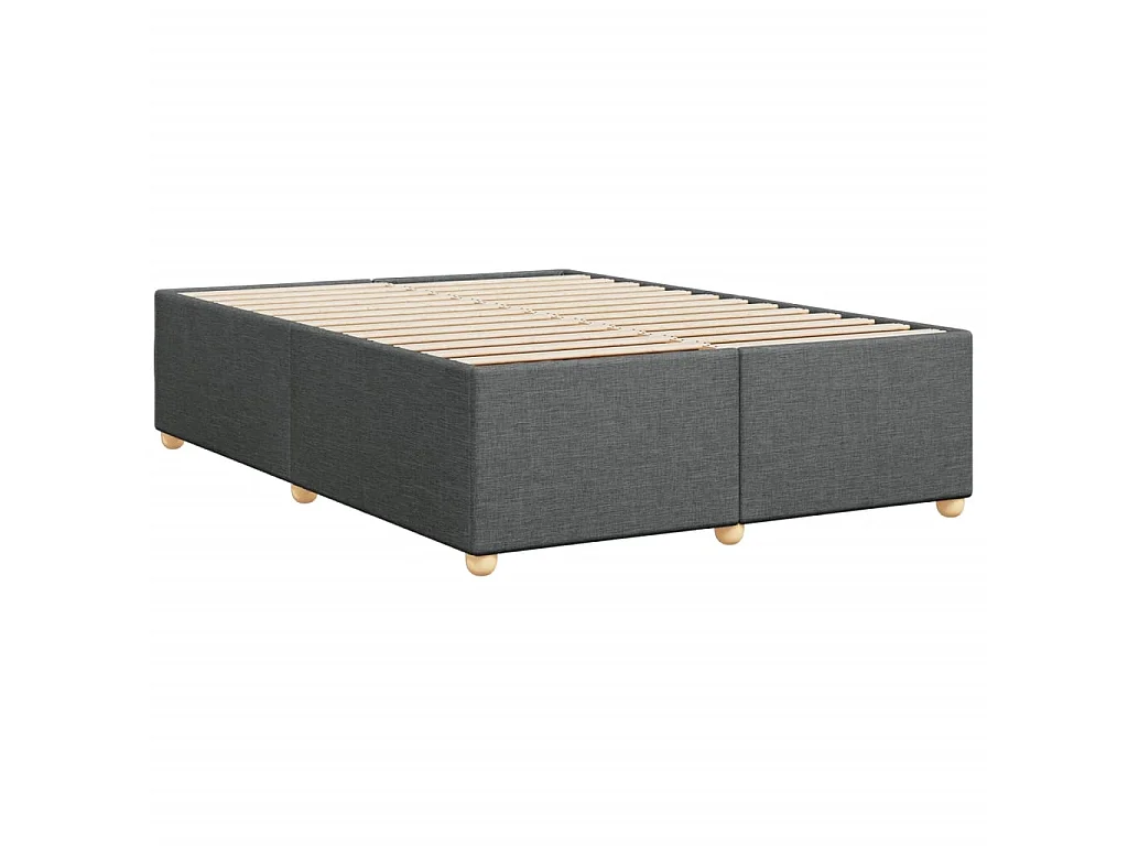 Bedframe zonder matras stof donkergrijs 140x190 cm