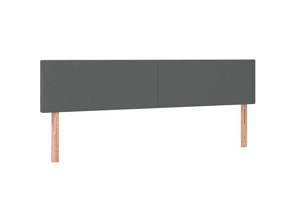 Ottoman-Bett mit Matratzen Dunkelgrau 180x200 cm Stoff