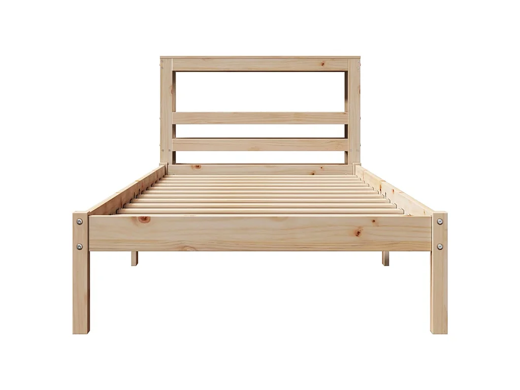 Cadre de lit sans matelas 90x190 cm bois de pin massif