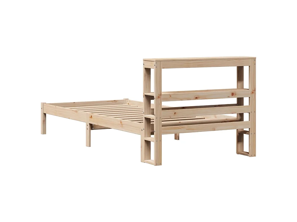 Cadre de lit sans matelas 90x190 cm bois de pin massif