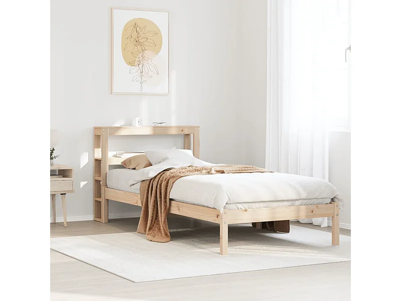 Letto senza Materasso 90x190 cm in Legno Massello di Pino