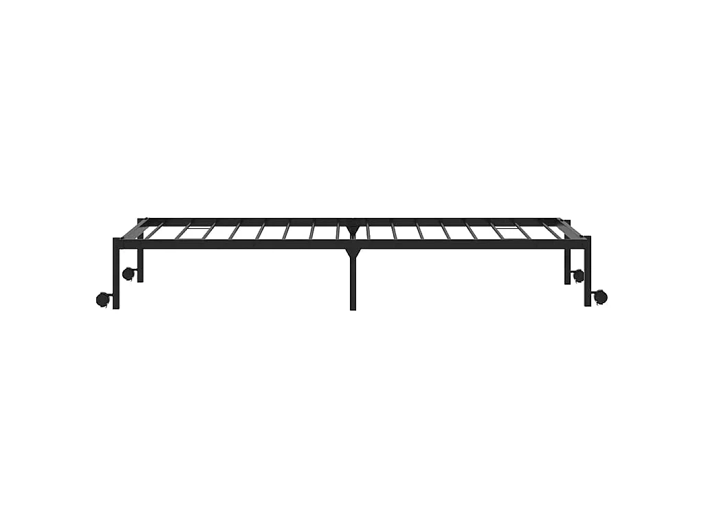 Bedframe zonder matras opvouwbaar 100x200 cm staal zwart