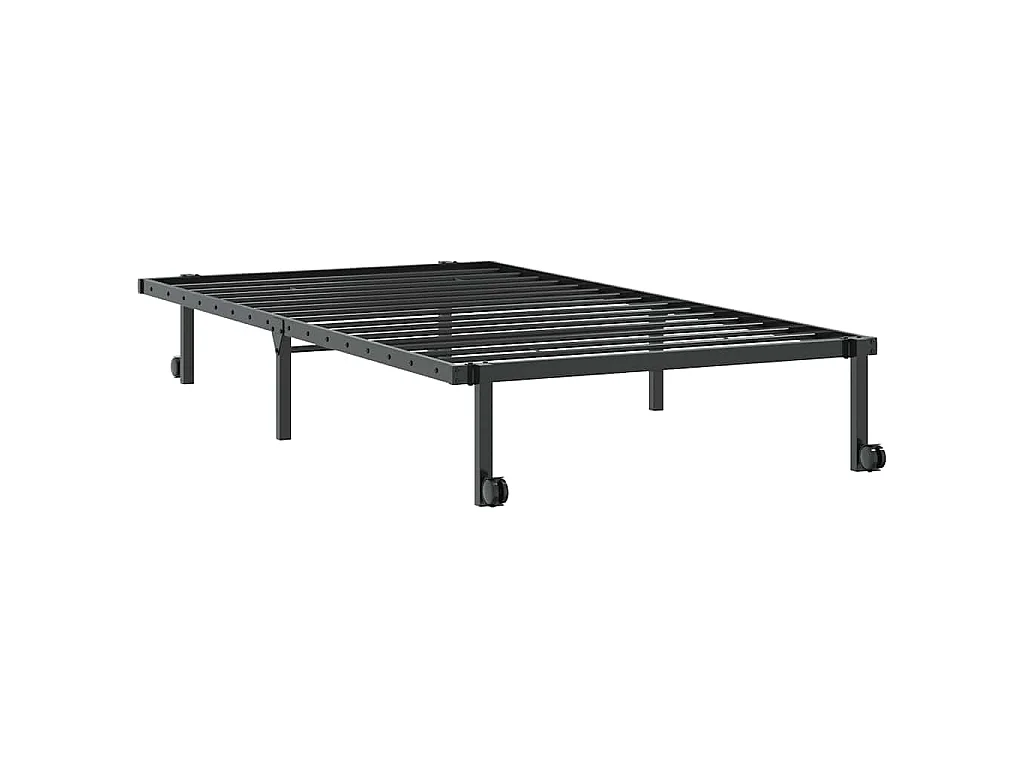 Bedframe zonder matras opvouwbaar 100x200 cm staal zwart