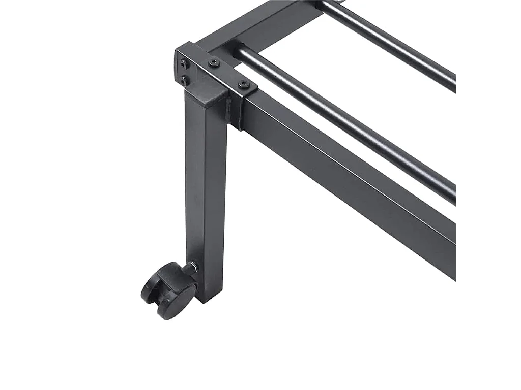 Bedframe zonder matras opvouwbaar 100x200 cm staal zwart