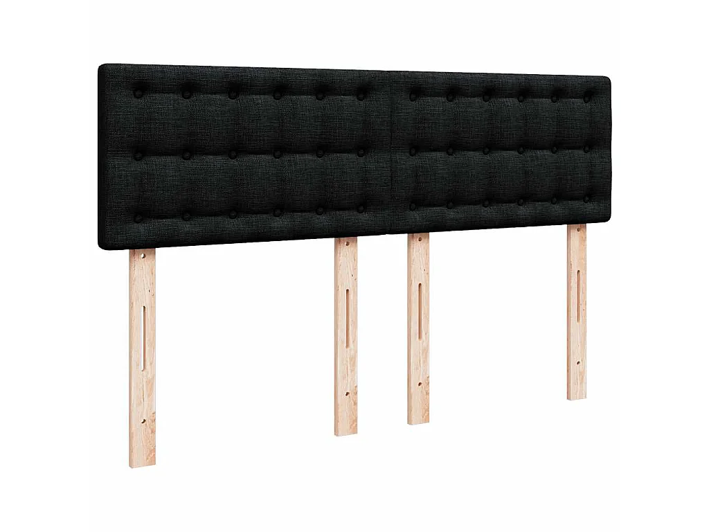 Boxspringbett mit Matratze Schwarz 140x190 cm Stoff