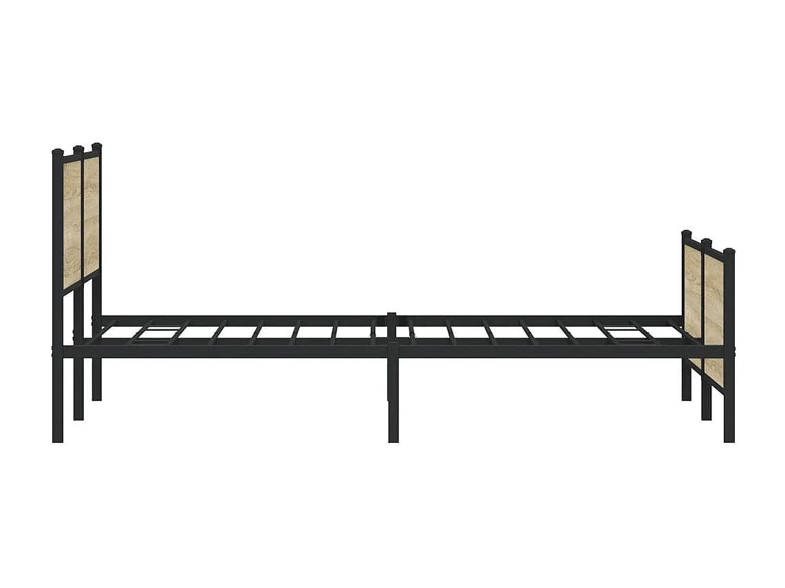 Cadre de lit en métal sans matelas chêne sonoma 180x200 cm