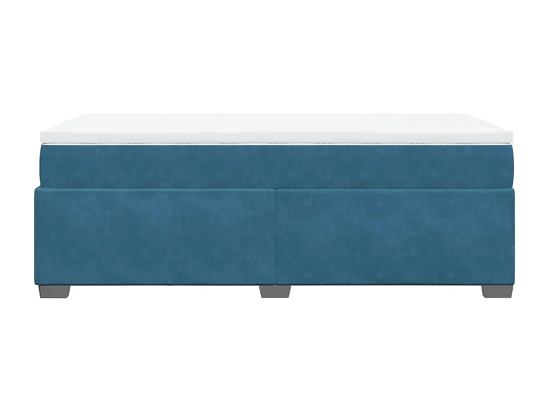 Boxspring met matras fluweel donkerblauw 100x200 cm