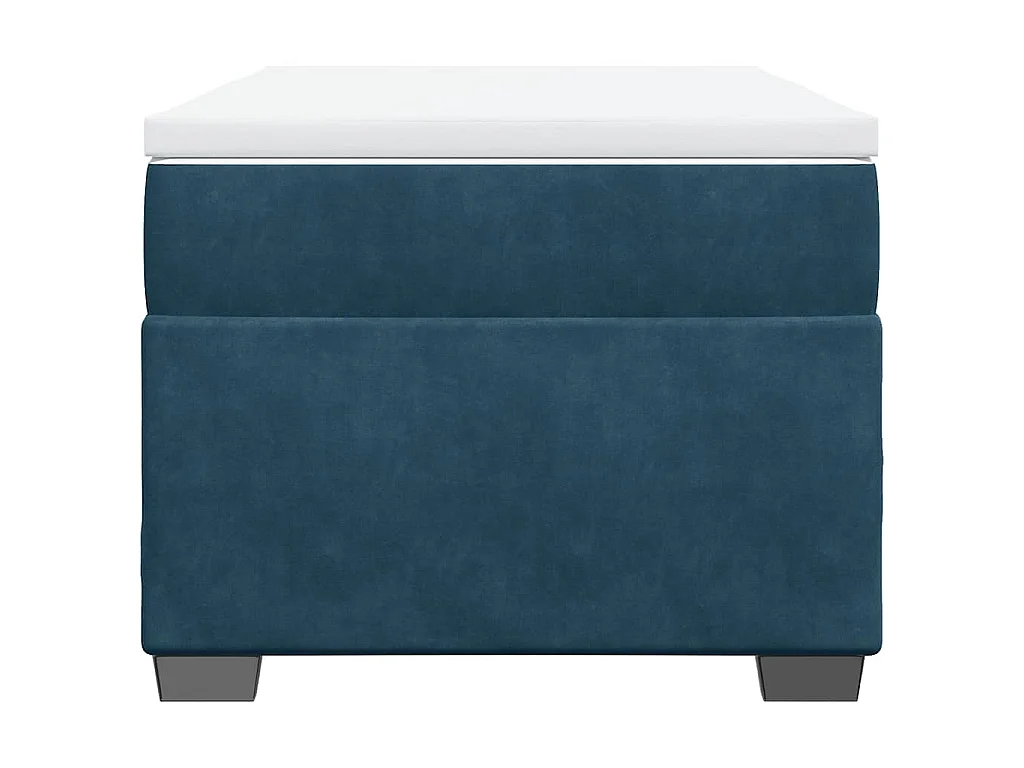 Boxspring met matras fluweel donkerblauw 100x200 cm