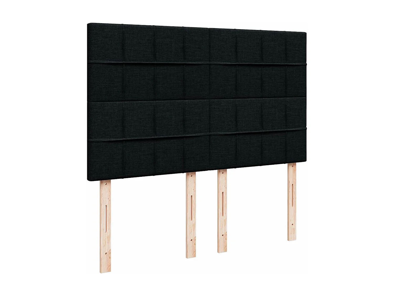 Cadre de lit ottoman avec matelas noir 140x190 cm tissu