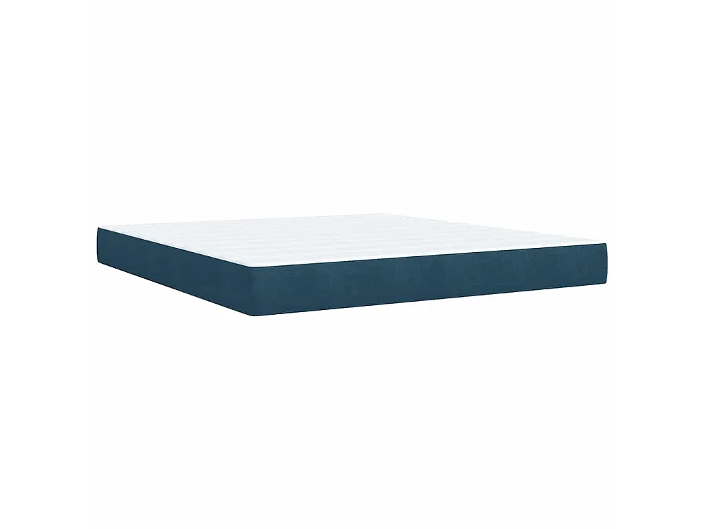 Boxspring met matras fluweel blauw 180x200 cm