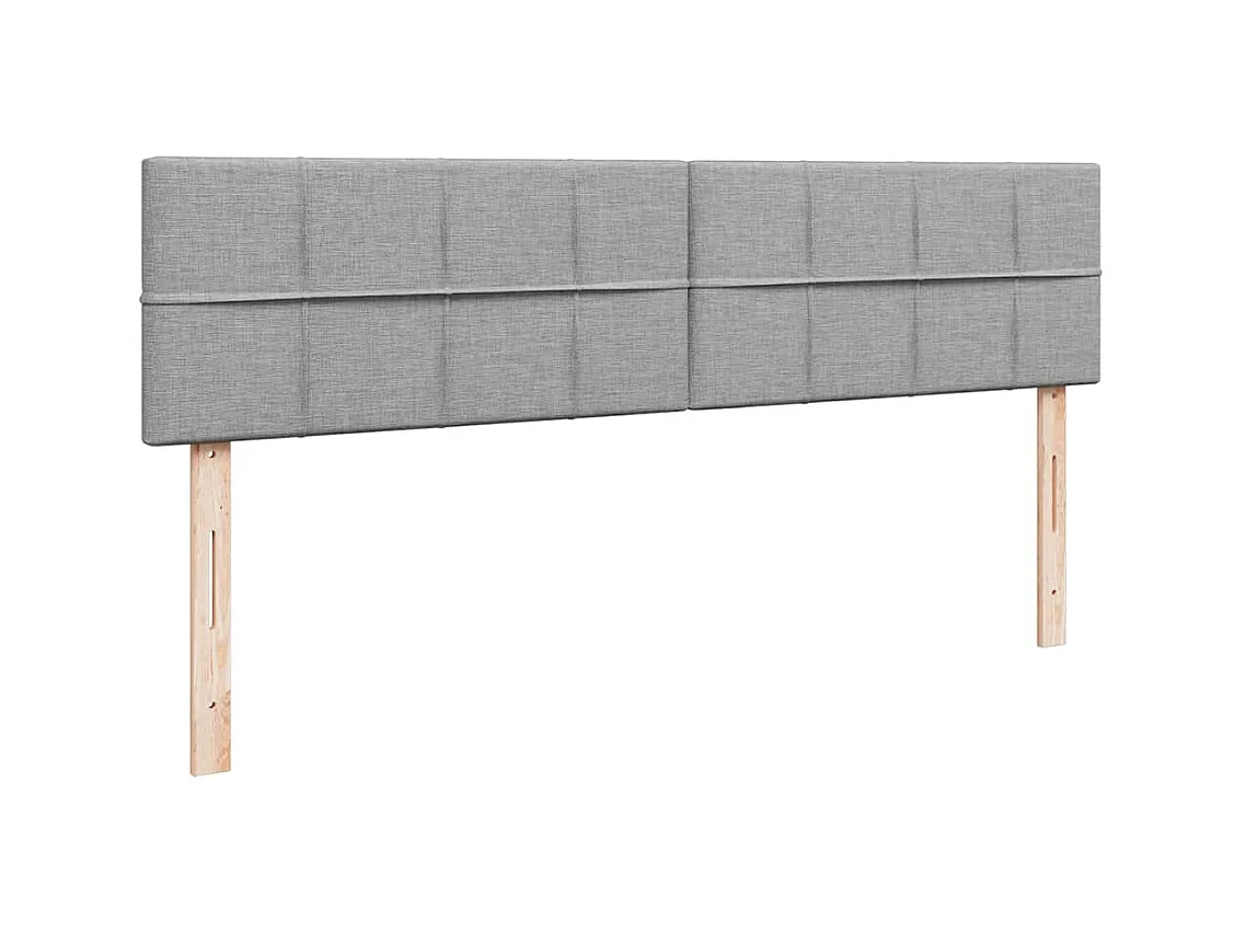 Cadre de lit ottoman et matelas gris clair 180x200 cm tissu