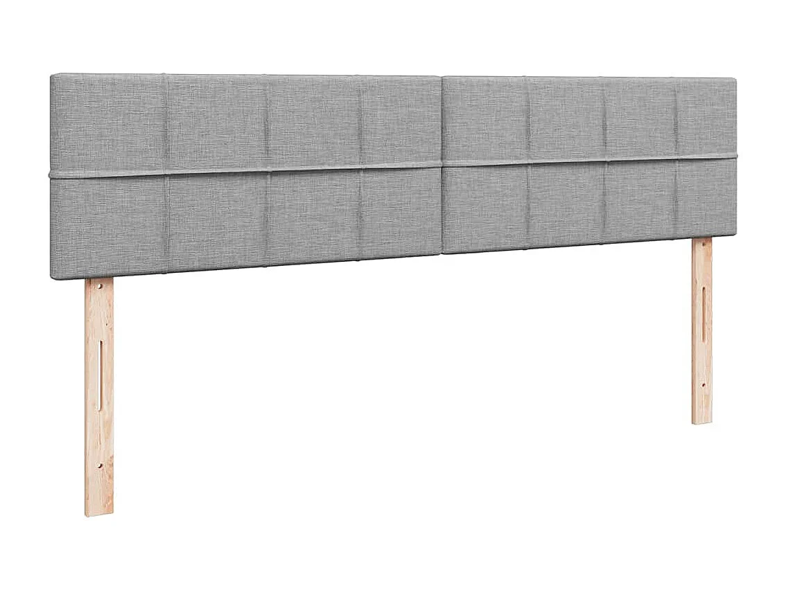 Ottoman-Bett mit Matratze Hellgrau 180x200 cm Stoff