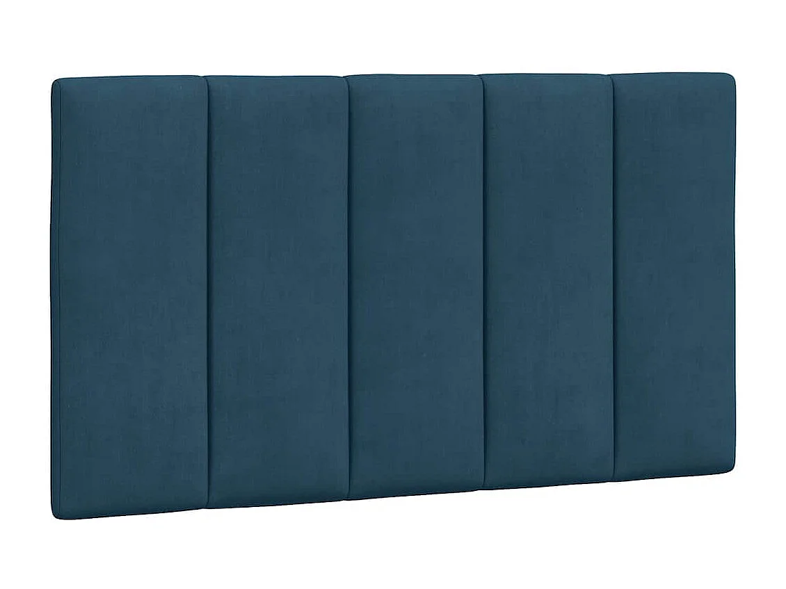 Lit avec matelas Hanko bleu 90x190 cm velours