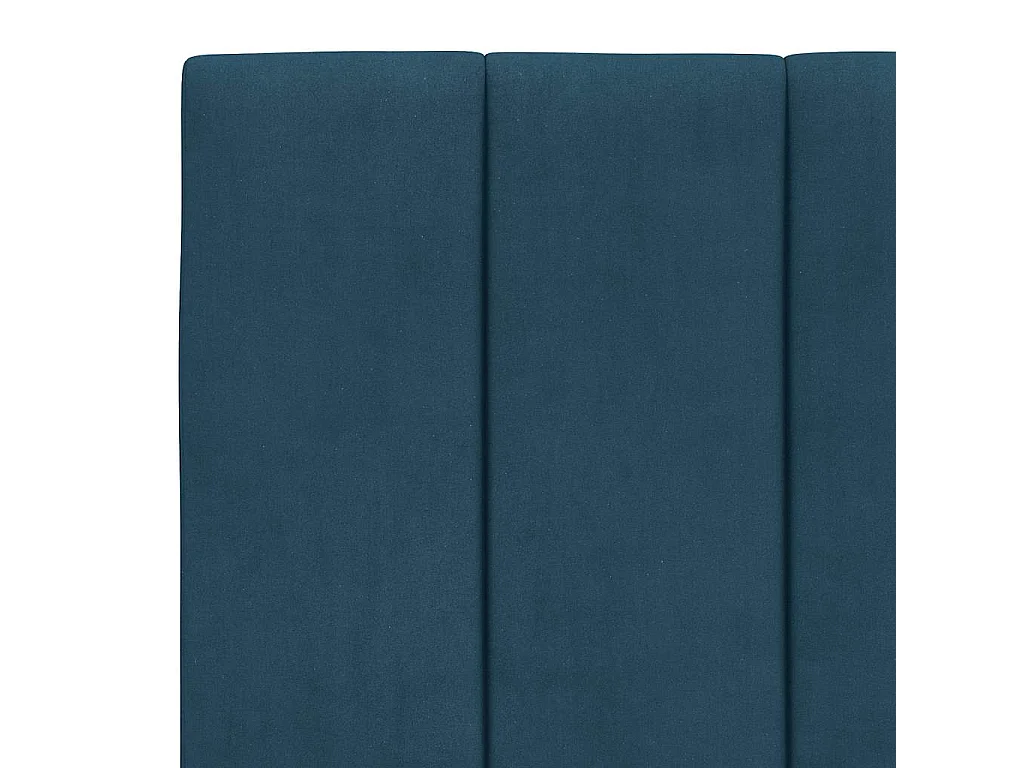 Bed met matras "Hanko" fluweel blauw 90x190 cm
