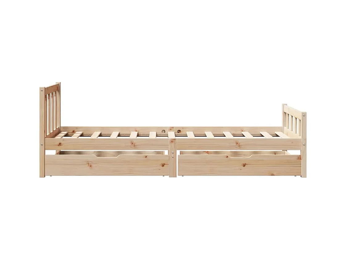 Giroletto senza Materasso 100x200 cm in Legno Massello di Pino