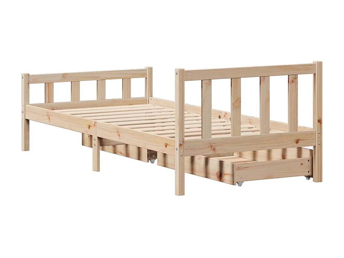 Cadre de lit sans matelas 100x200 cm bois massif de pin