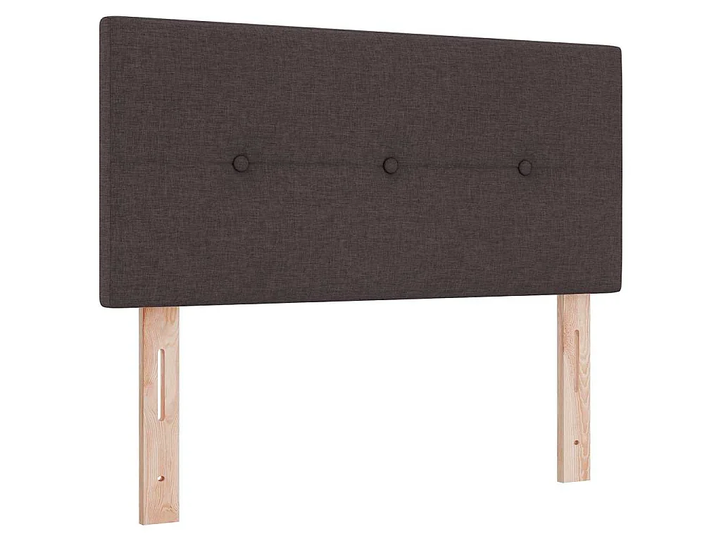 Boxspringbed met kussen Donkerbruin 90 x 200 cm Stof