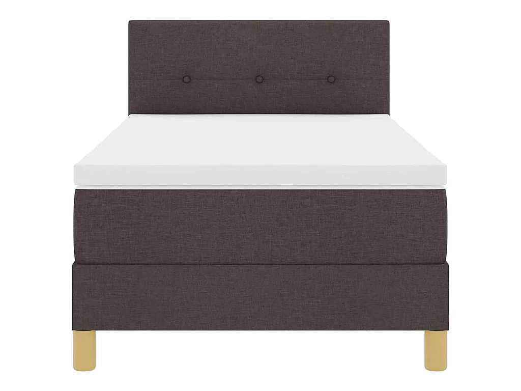 Boxspringbed met kussen Donkerbruin 90 x 200 cm Stof