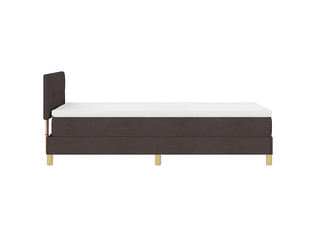 Boxspringbed met kussen Donkerbruin 90 x 200 cm Stof